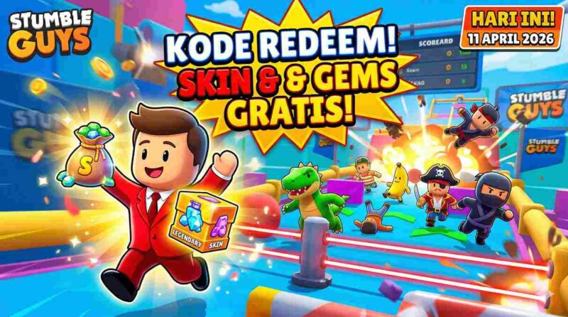 Kesempatan Terbatas! Berburu Skin dan Gems Lewat Kode Redeem Stumble Guys 11 April 2026 (Foto: AI)