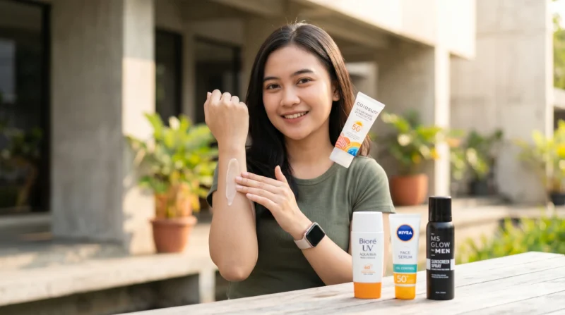 Panduan Lengkap Memilih Sunscreen SPF 50 untuk Kulit Berminyak: Matte dan Terlindungi (Foto: AI)