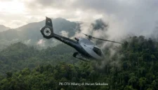 Ilustrasi Helikopter PK-CFX Hilang Kontak (Foto: AI)