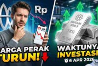 Harga Perak Antam Senin 6 April 2026 Turun Lagi, Saatnya Borong untuk Investasi?