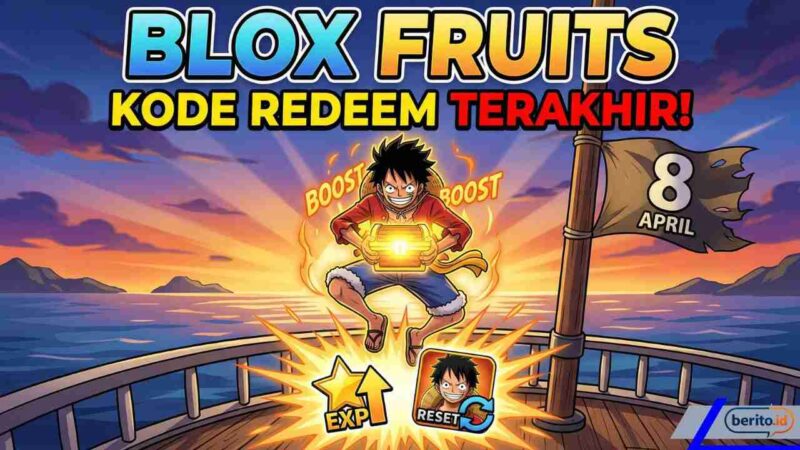 Kesempatan Terakhir! Kode Redeem Blox Fruits 8 April 2026: Banjir EXP Boost dan Reset Stat Gratis (Foto: AI)