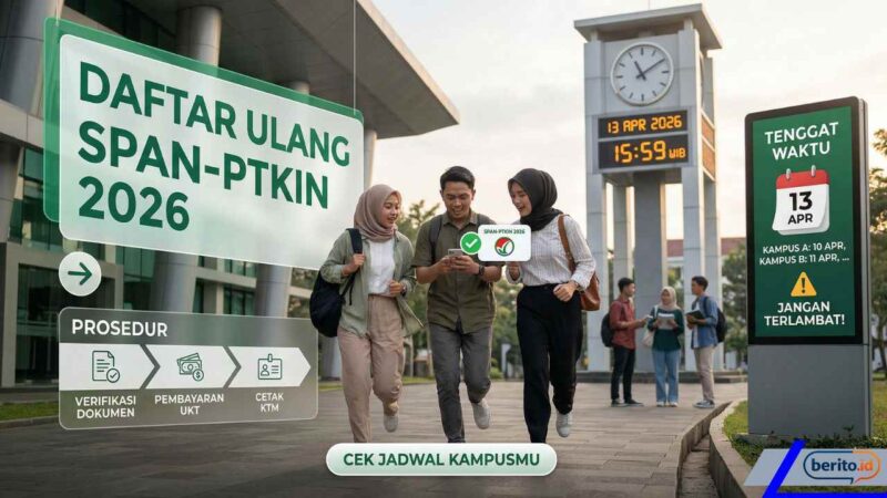 Jangan Terlambat! Ini Jadwal dan Prosedur Daftar Ulang SPAN-PTKIN 2026 di Berbagai Kampus (Foto: AI)