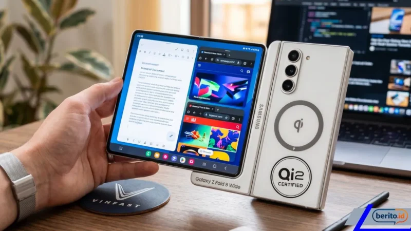 Dummy Samsung Galaxy Z Fold 8 Wide (Foto: Ai)