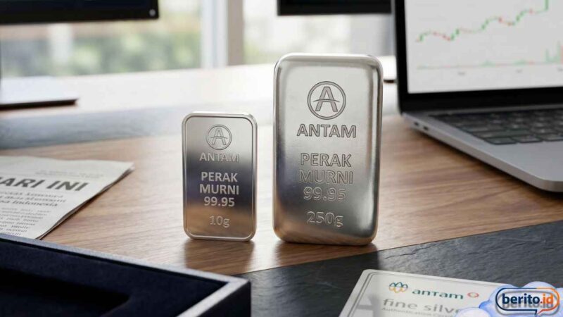 Harga Perak Antam Tak Bergeming di Akhir Pekan, Sentimen Global Masih Menanti Arah (Foto: AI)