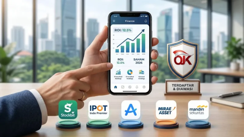 5 Aplikasi Investasi Saham Terbaik 2026 yang Terdaftar Resmi di OJK (Foto: AI)