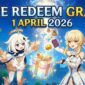 Primogems Gratis Menanti! Cek Daftar Kode Redeem Genshin Impact 1 April 2026 Terbaru