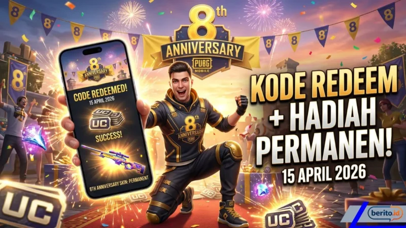 Update Spesial 8th Anniversary: Kode Redeem PUBG Mobile 15 April 2026, Banjir UC dan Skin Permanen! (Foto: AI)