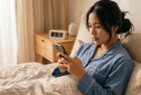 Ciri Psikologis Orang yang Langsung Mengecek Ponsel Saat Bangun Tidur (Foto: Ai)