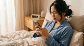 Ciri Psikologis Orang yang Langsung Mengecek Ponsel Saat Bangun Tidur (Foto: Ai)