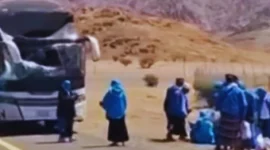 Bus Jemaah Haji Kloter SUB 2 Kecelakaan di Jabal Magnet Madinah (Foto: Ist/detik)