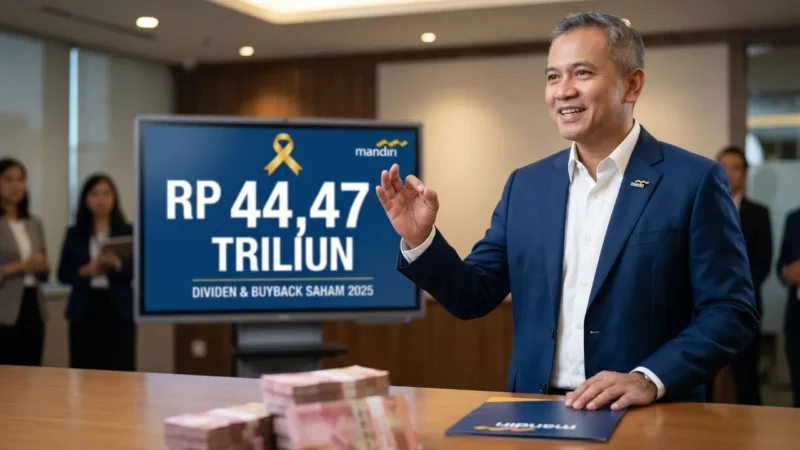 Bank Mandiri Resmi Bagikan Dividen Rp44,47 Triliun dan Setujui Buyback Saham  (Ilustrasi: Ai)