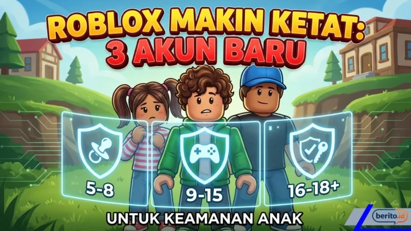 Roblox Makin Ketat: Tiga Jenis Akun Baru Meluncur Mei 2026 untuk Jamin Keamanan Anak (Foto: AI)