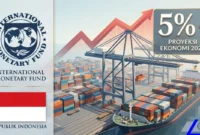 IMF Pangkas Proyeksi Ekonomi Indonesia 2026 Jadi 5 Persen (Foto: AI)