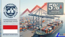 IMF Pangkas Proyeksi Ekonomi Indonesia 2026 Jadi 5 Persen (Foto: AI)