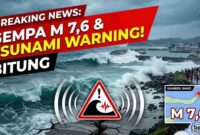 Ilustrasi. Gempa M 7,6 Guncang Bitung, BMKG Keluarkan Peringatan Dini Tsunami! (Foto: AI)