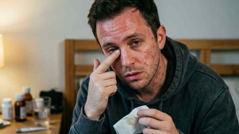 Sering Dikira Flu Biasa, Kenali Gejala Awal Campak pada Dewasa yang Sangat Menular (Foto: AI)