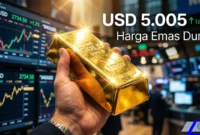 Harga Emas Dunia Hari Ini Kian Berkilau, Target USD5.005 Mulai Masuk Akal (Foto: AI)