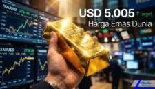Harga Emas Dunia Hari Ini Kian Berkilau, Target USD5.005 Mulai Masuk Akal (Foto: AI)