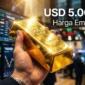 Harga Emas Dunia Hari Ini Kian Berkilau, Target USD5.005 Mulai Masuk Akal (Foto: AI)