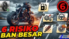 6 Risiko Penggunaan Ban Motor Ukuran Besar (Foto: AI)