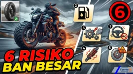 6 Risiko Penggunaan Ban Motor Ukuran Besar (Foto: AI)