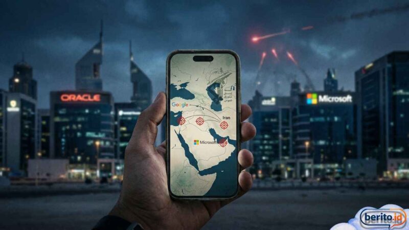 Konflik Memanas, Garda Revolusi Iran Bidik Raksasa Teknologi AS di Timur Tengah (Foto: AI)