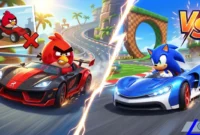 Red 'Angry Birds' Resmi Balapan di Sonic Racing: CrossWorlds, Gratis untuk Semua Pemain! (foto: AI)
