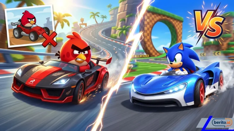 Red 'Angry Birds' Resmi Balapan di Sonic Racing: CrossWorlds, Gratis untuk Semua Pemain! (foto: AI)