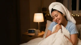 Mandi Malam Sebelum Tidur: Rahasia Tidur Nyenyak atau Justru Bahaya? (Foto: AI)