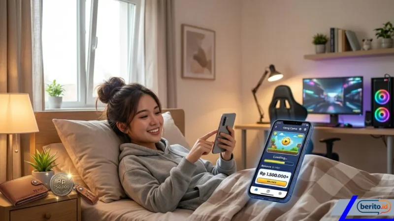 Raup Saldo Digital Sambil Rebahan: Realita Game Penghasil Uang di Tahun 2026 (Foto: AI)