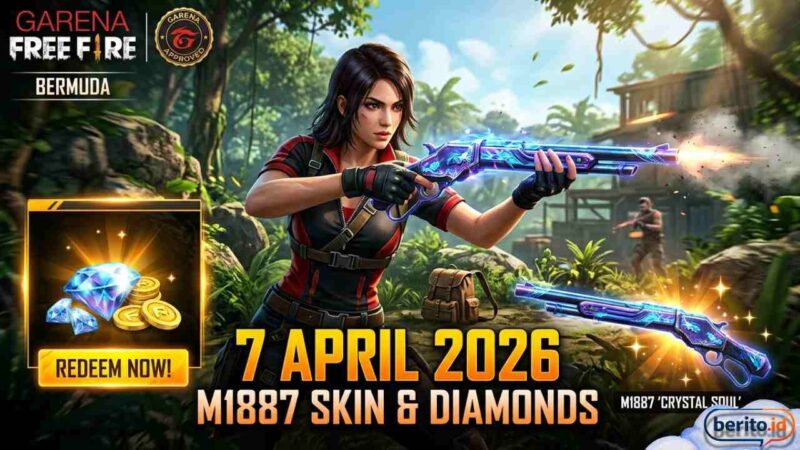 Resmi dari Garena! Kode Redeem FF 7 April 2026: Sikat Skin M1887 dan Diamond Tanpa Top Up (Foto: AI)