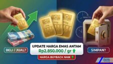 Update Harga Emas Antam Hari Ini: Harga Buyback Ikut Naik, Waktunya Jual atau Simpan? (Foto: AI)