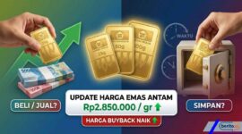 Update Harga Emas Antam Hari Ini: Harga Buyback Ikut Naik, Waktunya Jual atau Simpan? (Foto: AI)