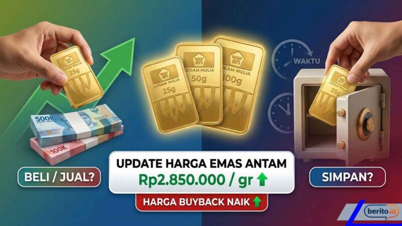 Update Harga Emas Antam Hari Ini: Harga Buyback Ikut Naik, Waktunya Jual atau Simpan? (Foto: AI)