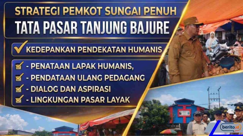 Strategi Pemkot Sungai Penuh Tata Pasar Tanjung Bajure, Kedepankan Pendekatan Humanis (Foto: AI)