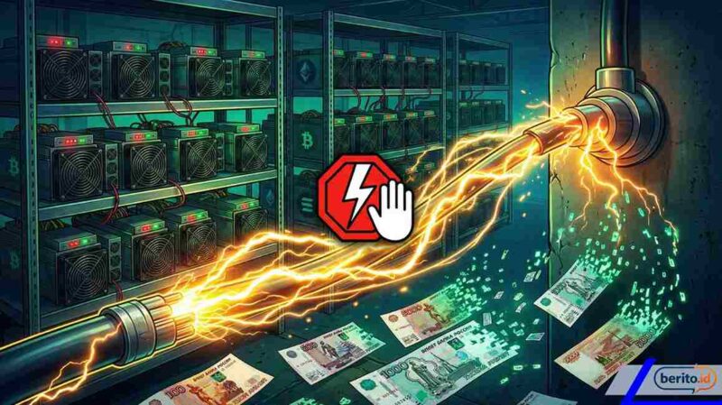 ILUSTRASI. Modus 'Suntik' Listrik Tambang Kripto di Rusia Terbongkar, Negara Rugi Jutaan Rubel (Foto: AI)