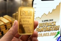 Harga Emas Antam 14 April 2026: Nilai Buyback Ikut Meroket ke Angka Fantastis (Foto: AI)
