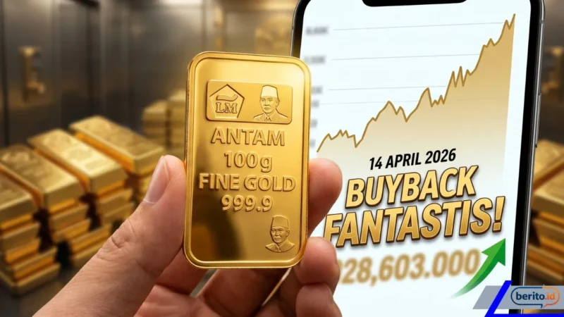 Harga Emas Antam 14 April 2026: Nilai Buyback Ikut Meroket ke Angka Fantastis (Foto: AI)
