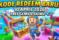 Kode Redeem Stumble Guys 10 April 2026: Borong Skin dan Gems Gratis Sebelum Hangus (Foto: AI)