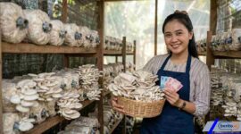 Cara Budidaya Jamur Tiram di Rumah (Foto: AI)