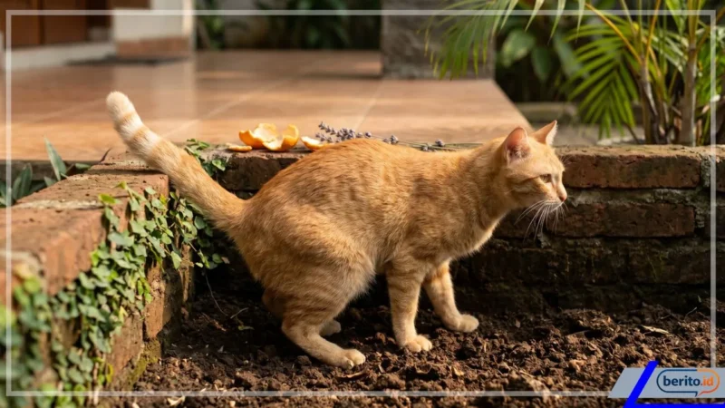 Cara Ampuh Mencegah Kucing Liar Buang Air Sembarangan di Area Rumah (Foto: AI)