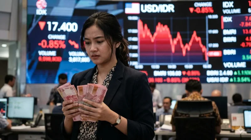Rupiah Terperosok ke Rp17.400 per Dolar AS Akibat Tekanan Geopolitik Global