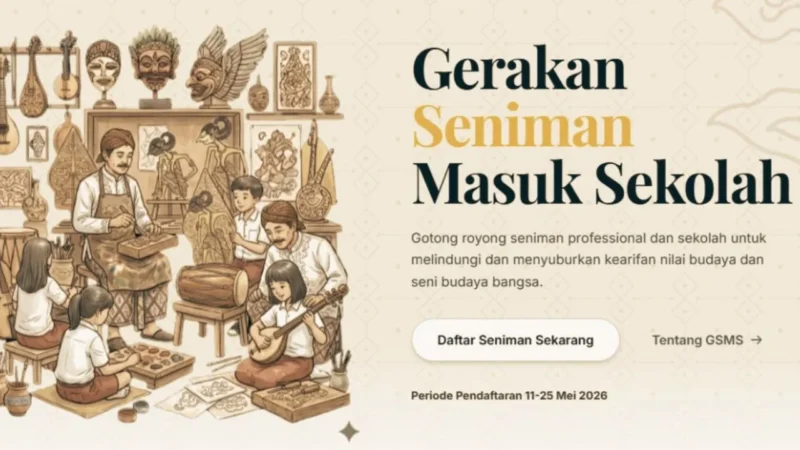 Kemenbud Buka Pendaftaran GSMS 2026, Peluang Seniman Mengajar di Sekolah, Ini Jadwal dan Syaratnya (Foto. DOK gsms.kemebud.go.id)