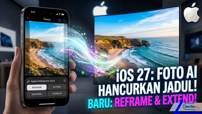Apple Luncurkan iOS 27 dengan Fitur Edit Foto Berbasis Generative AI (Foto: Ai)