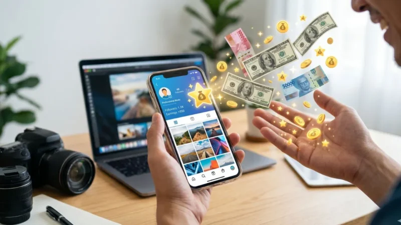 Trik Monetisasi Foto di Facebook Lewat Mode Profesional, Ini Syaratnya (Foto: Ai)