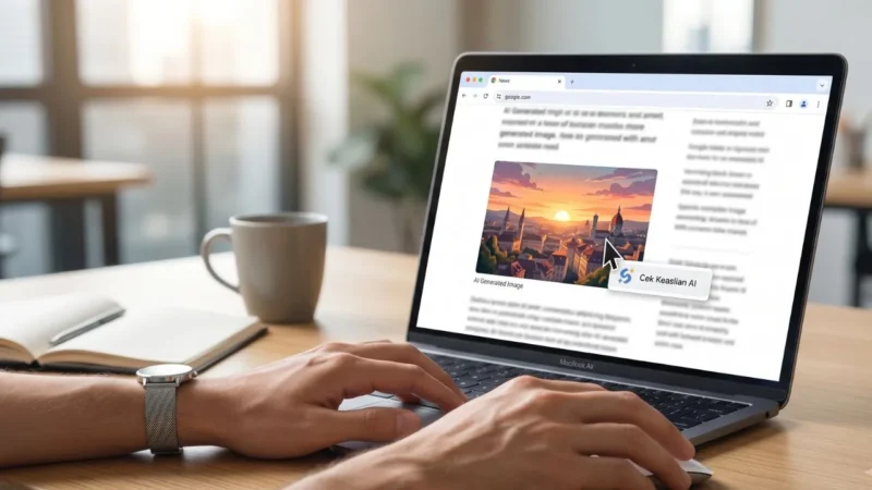 Google SynthID Masuk Chrome, Cek Gambar Rekayasa AI Cukup Klik Kanan (Foto: Ai)