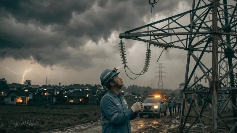 Transmisi Jambi Tersambar Cuaca Buruk, PLN Pacu Pemulihan Listrik Sumatra (Foto: Ai)