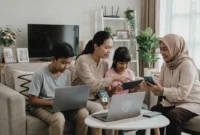 53% Warga Indonesia Edukasi Siber Keluarga, Tapi Perlindungan Perangkat Masih Minim (Foto: Ai)