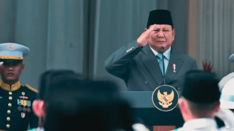 Presiden Prabowo Subianto saat menjadi Inspektur Upacara Hari Lahir Pancasila, Jakarta, Senin, 2 Juni 2025 (Foto: Biro Pers Sekretariat Presiden/rri)