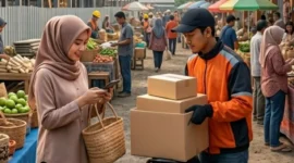 Ilustrasi. Transaksi E-Commerce UMKM di Wilayah Bencana Sumatera Melonjak Drastis. (Foto dibuat dengan AI)